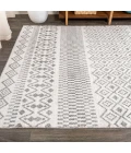 Ifrane Berber Geometric Stripe Cream/Gray 4 ft. x 6 ft. Area Rug