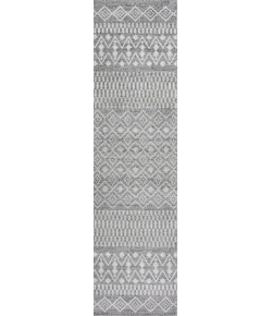 Jonathany Moroccan Hype MOH301B Gray/Cream Area Rug 2 ft. 3 in. X 10 ft. Runner