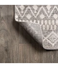 Ifrane Berber Geometric Stripe Gray/Cream 2 ft. x 10 ft. Runner Rug