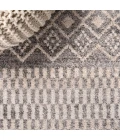 Ifrane Berber Geometric Stripe Gray/Cream 2 ft. x 10 ft. Runner Rug