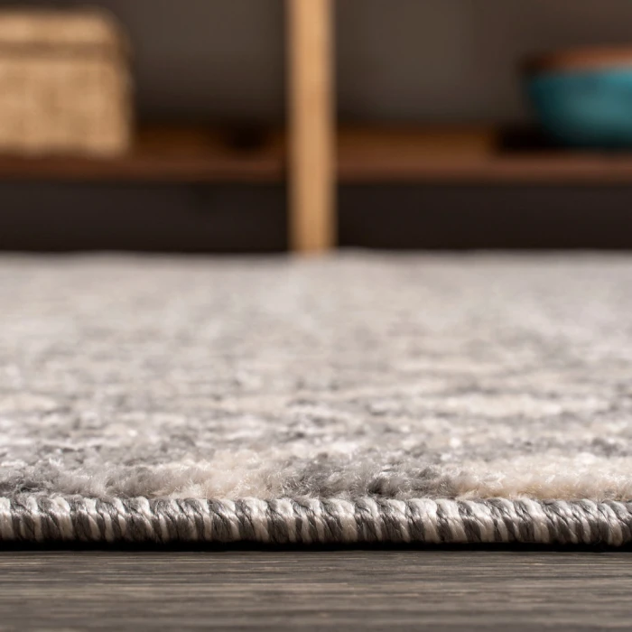 Ifrane Berber Geometric Stripe Gray/Cream 2 ft. x 8 ft. Runner Rug