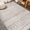 Jonathany Moroccan Hype MOH301B Gray/Cream Area Rug 4 ft. X 6 ft. Rectangle