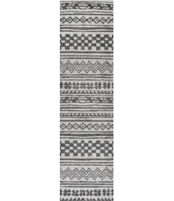 Jonathany Moroccan Hype MOH303A Light Gray/Cream Area Rug 2 ft. 3 in. X 10 ft. Runner
