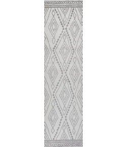 Jonathany Moroccan Hype MOH306A Ivory/Gray Area Rug 2 ft. 3 in. X 10 ft. Runner