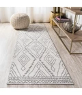 Rih Moroccan Style Diamond Ivory/Gray 2 ft. x 10 ft. Runner Rug