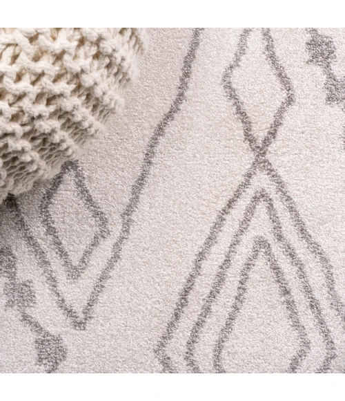 Rih Moroccan Style Diamond Ivory/Gray 2 ft. x 10 ft. Runner Rug