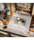 Rih Moroccan Style Diamond Ivory/Gray 3 ft. x 5 ft. Area Rug