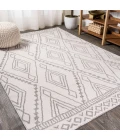 Rih Moroccan Style Diamond Ivory/Gray 3 ft. x 5 ft. Area Rug