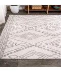 Rih Moroccan Style Diamond Ivory/Gray 3 ft. x 5 ft. Area Rug