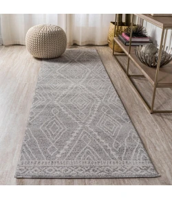 Jonathany Moroccan Hype MOH306B Gray/Ivory Area Rug 2 ft. 3 in. X 10 ft. Runner