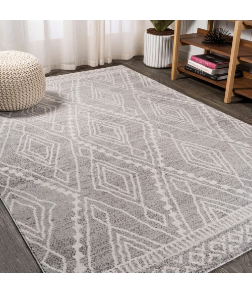 Rih Moroccan Style Diamond Gray/Ivory 8 ft. x 10 ft. Area Rug