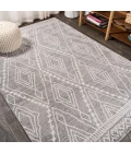 Rih Moroccan Style Diamond Gray/Ivory 8 ft. x 10 ft. Area Rug