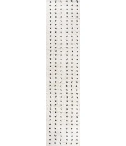 Jonathany Moroccan Hype MOH400A White/Gray Area Rug 2 ft. X 10 ft. Runner