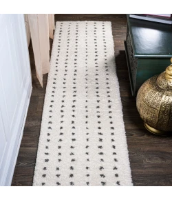 Jonathany Moroccan Hype MOH400A White/Gray Area Rug 2 ft. X 10 ft. Runner