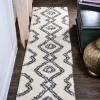 Jonathany Moroccan Hype MOH401A White/Gray Area Rug 2 ft. X 10 ft. Runner