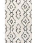 Deia Moroccan Style Diamond Shag White/Gray 5 ft. x 8 ft. Area Rug