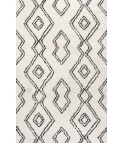 Jonathany Moroccan Hype MOH401A White/Gray Area Rug 5 ft. 1 in. X 8 ft. Rectangle