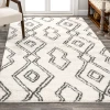 Jonathany Moroccan Hype MOH401A White/Gray Area Rug 5 ft. 1 in. X 8 ft. Rectangle