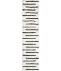 Alaro Berber Stripe Shag White/Gray 2 ft. x 8 ft. Runner Rug