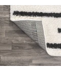 Alaro Berber Stripe Shag White/Gray 3 ft. x 5 ft. Area Rug