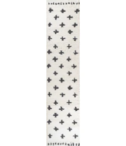 Jonathany Moroccan Hype MOH403A White/Gray Area Rug 2 ft. X 10 ft. Runner