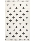 Cristo Berber Geometric Shag White/Gray 4 ft. x 6 ft. Area Rug