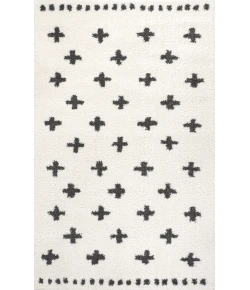 Jonathany Moroccan Hype MOH403A White/Gray Area Rug 4 ft. X 6 ft. Rectangle