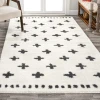Jonathany Moroccan Hype MOH403A White/Gray Area Rug 5 ft. 1 in. X 8 ft. Rectangle