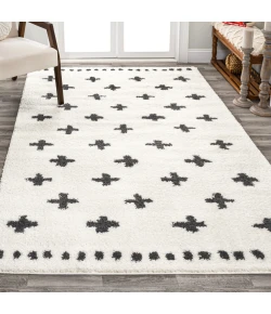 Jonathany Moroccan Hype MOH403A White/Gray Area Rug 4 ft. X 6 ft. Rectangle