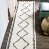 Jonathany Moroccan Hype MOH404A White/Gray Area Rug 2 ft. X 10 ft. Runner