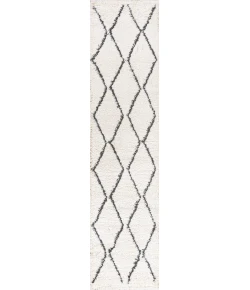 Jonathany Moroccan Hype MOH405A White/Gray Area Rug 2 ft. X 10 ft. Runner