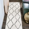 Jonathany Moroccan Hype MOH405A White/Gray Area Rug 2 ft. X 10 ft. Runner