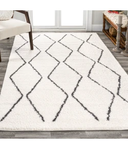 Jonathany Moroccan Hype MOH405A White/Gray Area Rug 3 ft. X 5 ft. Rectangle