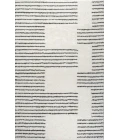 Petra Abstract Stripe Geometric Shag White/Gray 8 ft. x 10 ft. Area Rug