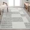 Jonathany Moroccan Hype MOH407A White/Gray Area Rug 5 ft. 1 in. X 8 ft. Rectangle