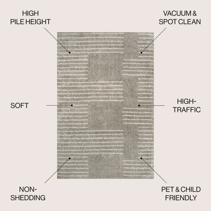 Jonathan Y MOROCCAN HYPE Gray MOH408B 7ft.-9in. X 10ft. Rect. Rug