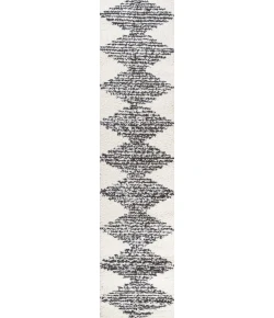 Jonathany Moroccan Hype MOH408A White/Gray Area Rug 2 ft. X 10 ft. Runner