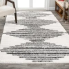 Jonathany Moroccan Hype MOH408A White/Gray Area Rug 5 ft. 1 in. X 8 ft. Rectangle