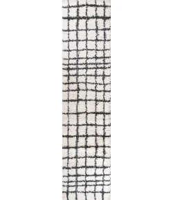 Jonathany Moroccan Hype MOH409A White/Gray Area Rug 2 ft. X 10 ft. Runner