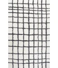 Arenal Geometric Grid Shag White/Gray 4 ft. x 6 ft. Area Rug