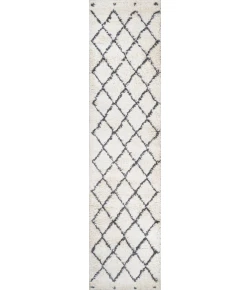 Jonathany Moroccan Hype MOH410A White/Gray Area Rug 2 ft. X 10 ft. Runner