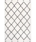 Cami Moroccan Style Diamond Shag White/Gray 4 ft. x 6 ft. Area Rug