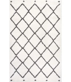Jonathany Moroccan Hype MOH410A White/Gray Area Rug 7 ft. 9 in. X 10 ft. Rectangle
