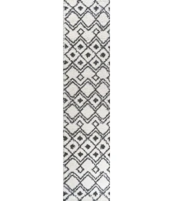 Jonathany Moroccan Hype MOH412A White/Gray Area Rug 2 ft. X 10 ft. Runner