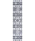 Sura Modern Kilim Geometric Gray/Anthracite 2 ft. x 10 ft. Runner Rug