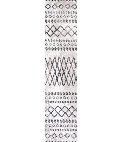 Jonathany Moroccan Hype MOH502A Ivory/Brown Area Rug 2 ft. X 10 ft. Runner