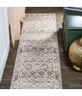 Amanar Tribal Geometric Brown/Ivory 2 ft. x 10 ft. Runner Rug