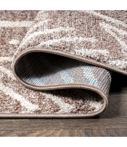 Amanar Tribal Geometric Brown/Ivory 2 ft. x 10 ft. Runner Rug