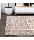 Amanar Tribal Geometric Brown/Ivory 8 ft. x 10 ft. Area Rug