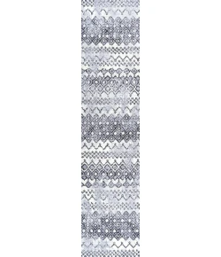 Jonathany Moroccan Hype MOH504A Ivory/Black Area Rug 2 ft. X 10 ft. Runner